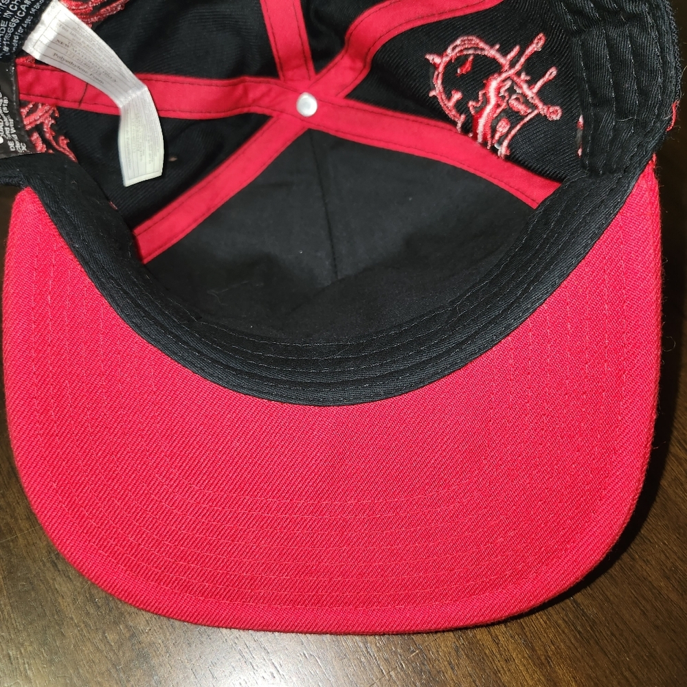 Daddy's Lil Monster Two-Tone Black and Red Snapback Hat - Picture 11 of 12